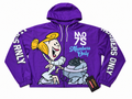 The Flintstones x Members Only Purple Hooded Windbreaker Jacket